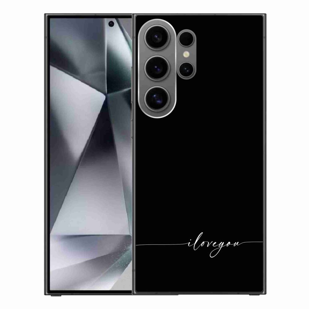 Gél borítás mmCase Samsung Galaxy S24 Ultra - I love you fekete háttérrel