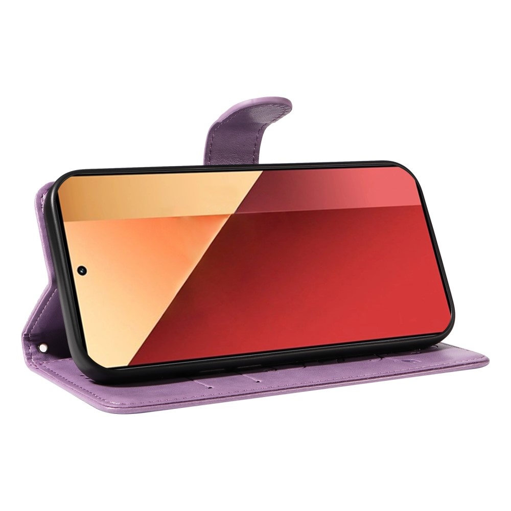 Virágok könyv tok Xiaomi Redmi Note 13 Pro 4G/Poco M6 Pro - lila