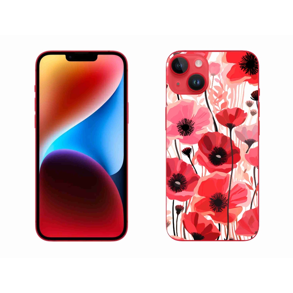 Zselés borítás mmCase iPhone 14 Plus készülékhez - mákos 1