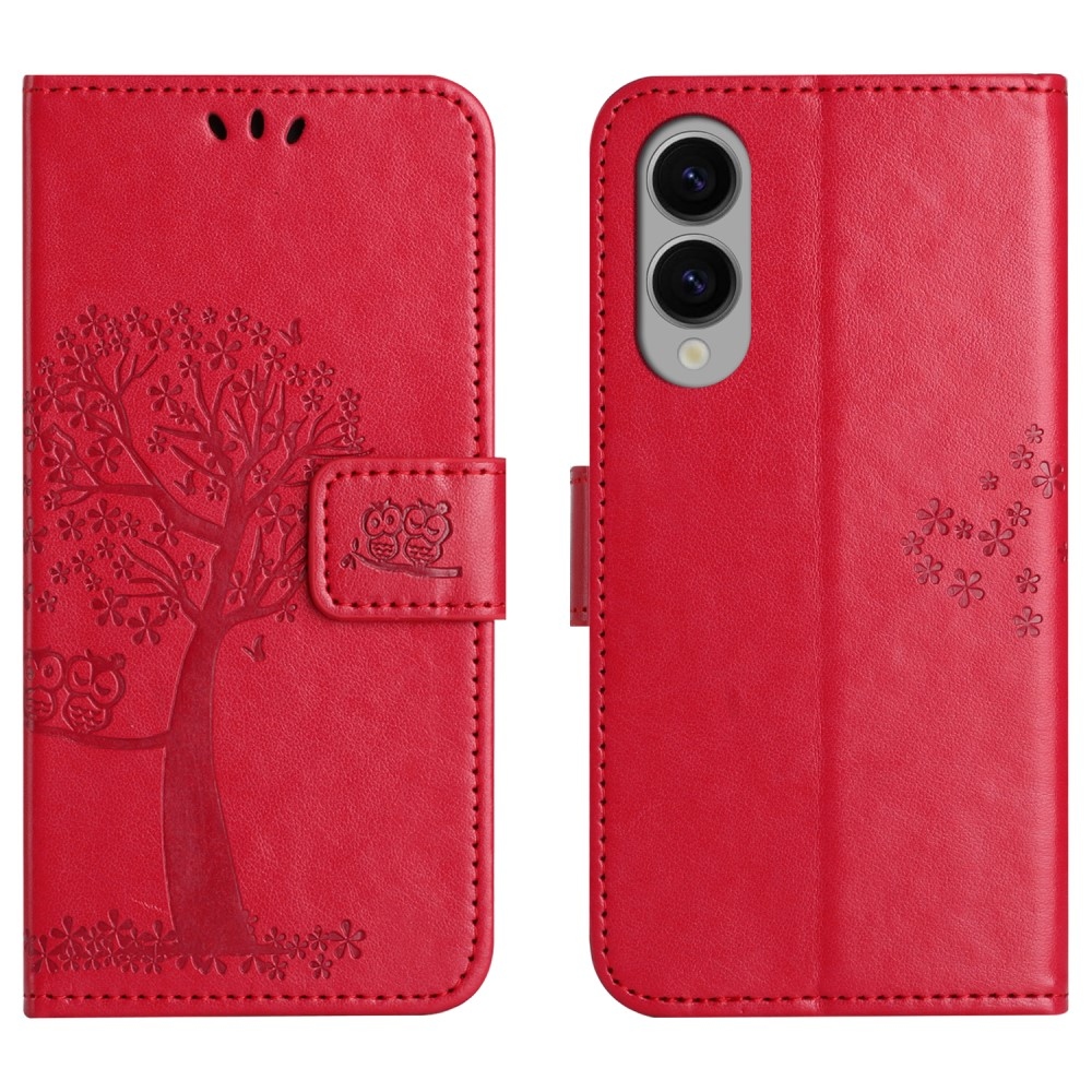 Fa könyv tok Samsung Galaxy S25 Edge készülékhez - piros