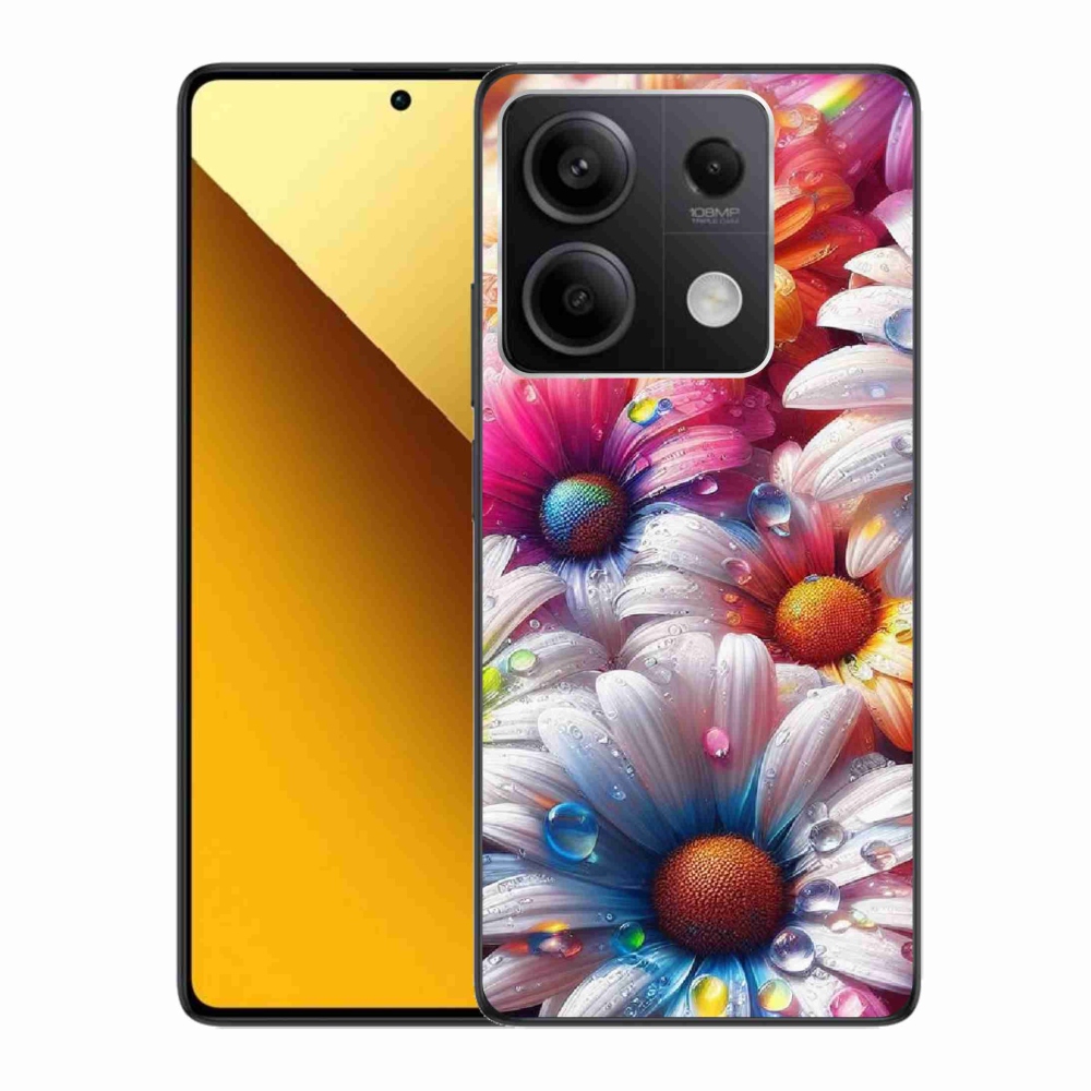 Gél borítás mmCase a Xiaomi Redmi Note 13 5G számára - színes százszorszépek