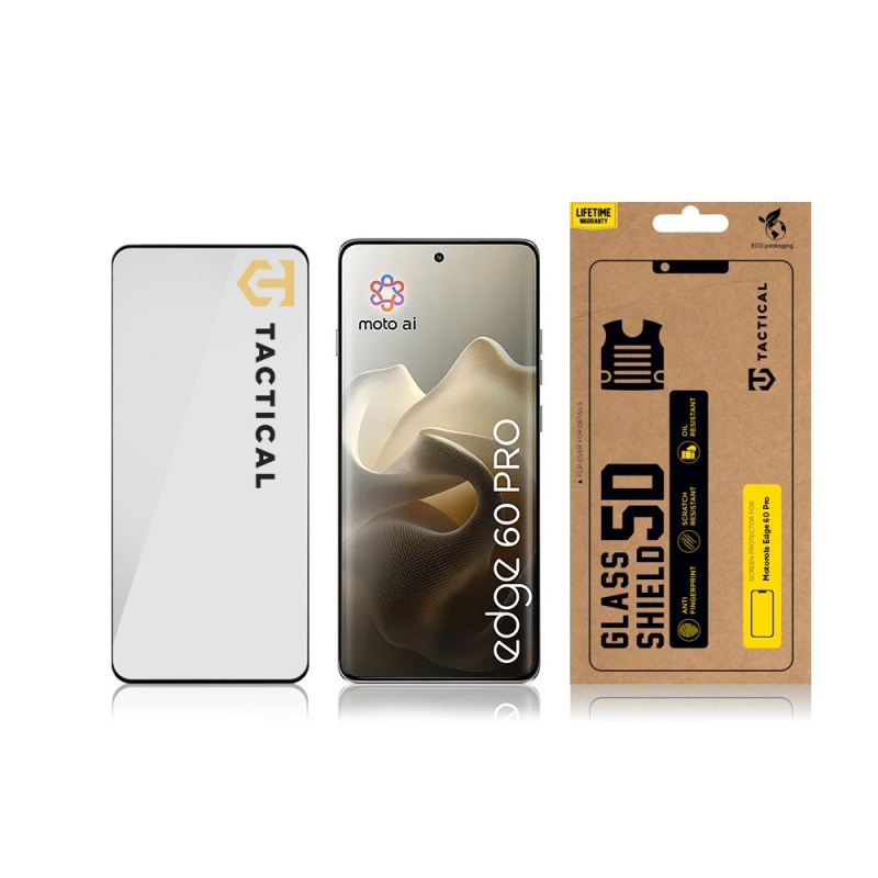 Tactical Glass Shield 5D üveg a Motorola Edge 60 Pro fekete készülékhez