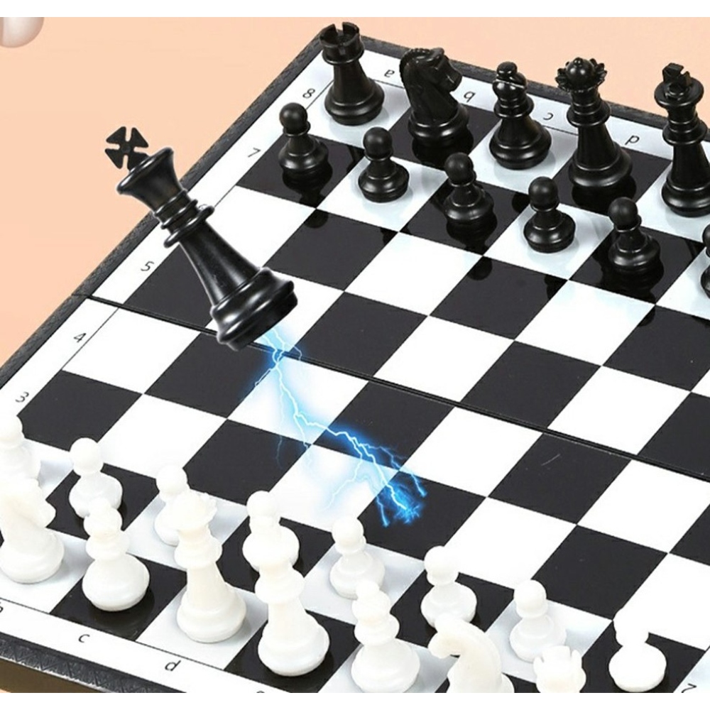Mágneses összecsukható sakk 20 × 20 cm utazókészlet