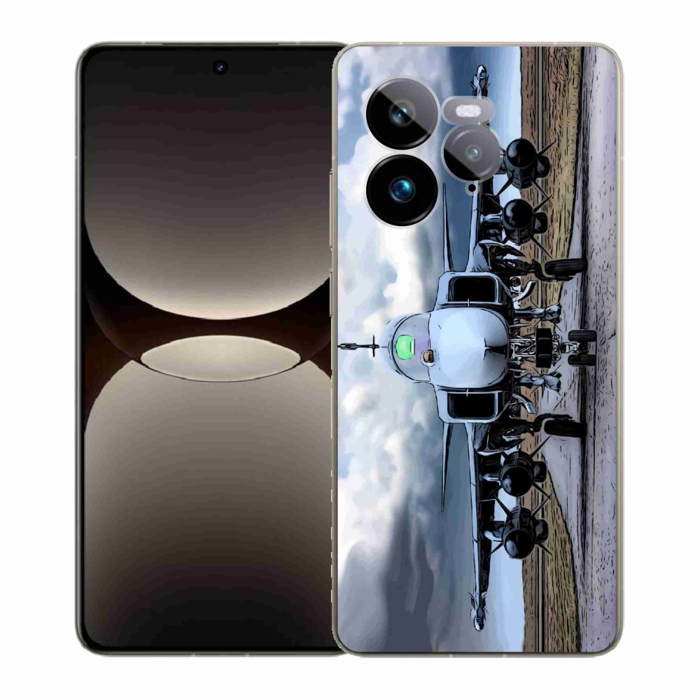 Gél borítás mmCase a Realme GT 7 Pro 5G számára - katonai repülőgépek