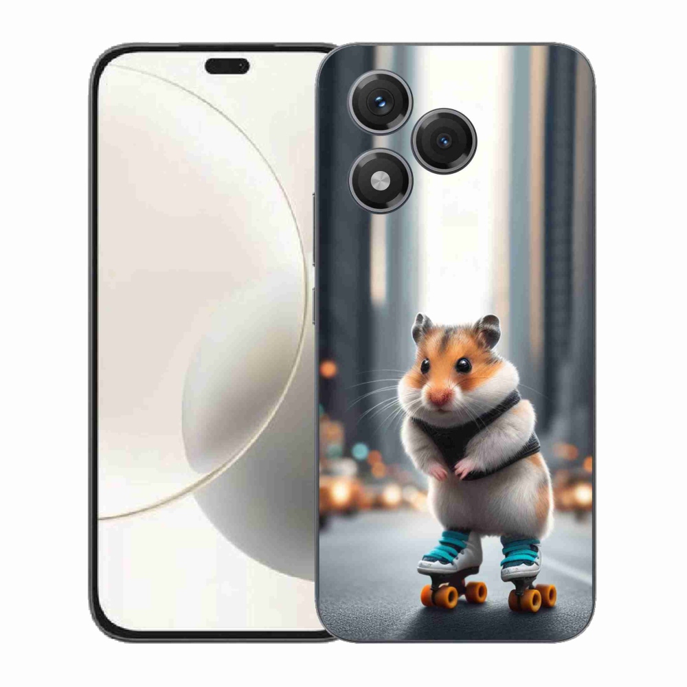 Zselés borítás mmCase a Honor 400 Lite-hoz - hörcsög a korcsolyán