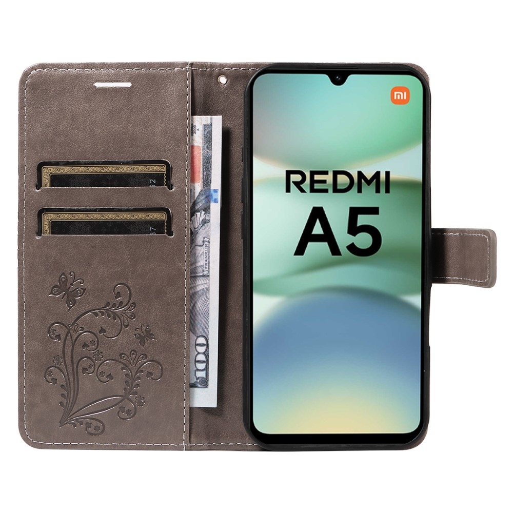 Nagy pillangó könyv tok Xiaomi Redmi A5 (171,7x77,8x8,3mm) - szürke