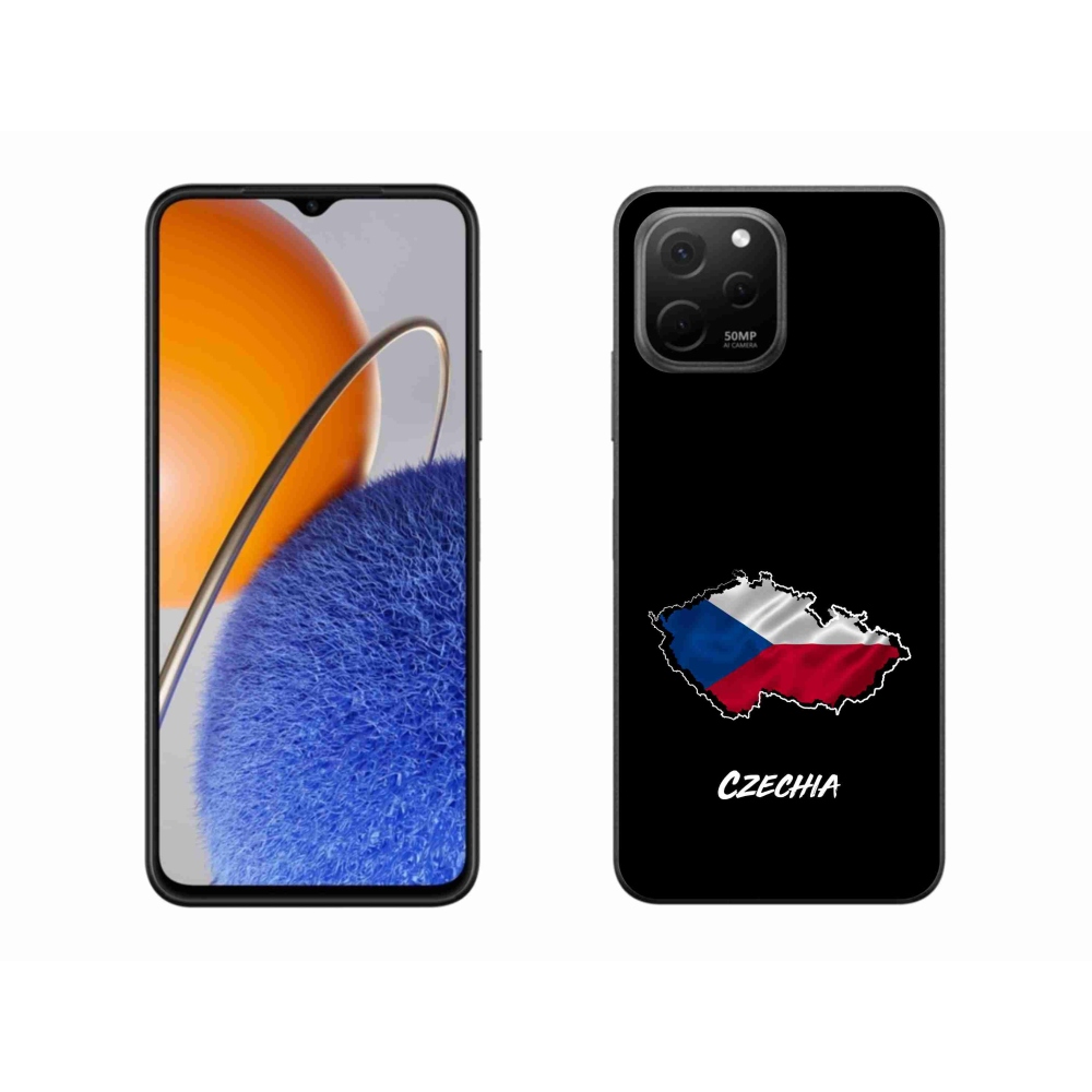 Gél borító mmCase a Huawei Nova Y61 készülékhez - Csehország fekete háttérrel