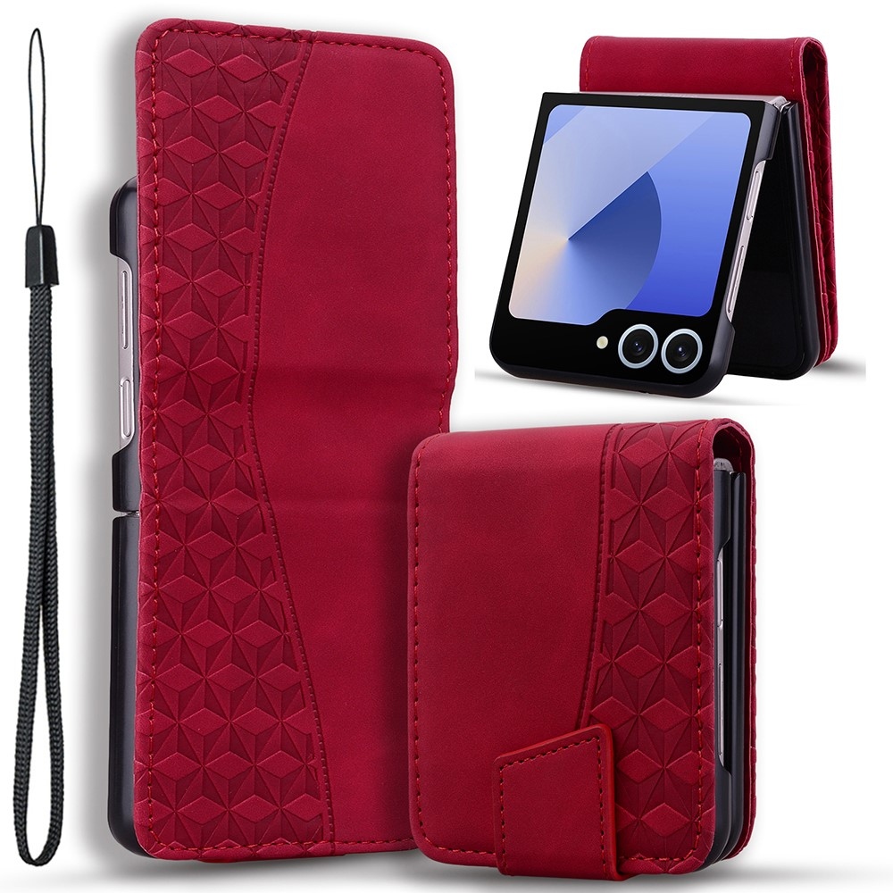 Gridy könyv tok Samsung Galaxy Z Flip7 5G - bordó színű