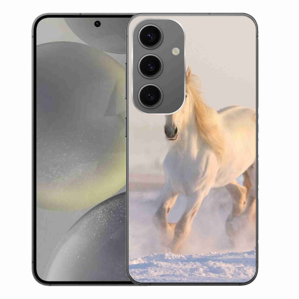 Gél tok mmCase a Samsung Galaxy S24+ készülékhez - ló a hóban