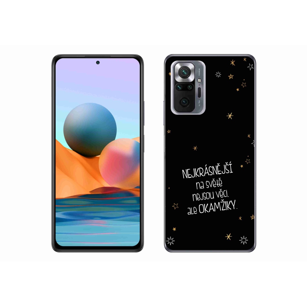 Gél borítás mmCase a Xiaomi Redmi Note 10 Pro készülékhez - idézet 4 fekete háttér
