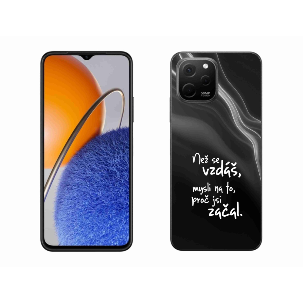 Gél borítás mmCase a Huawei Nova Y61 készülékhez - idézet 2 fekete háttér