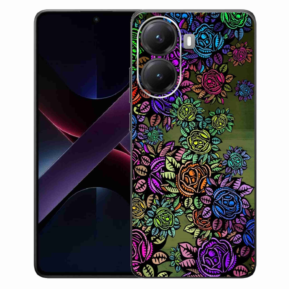 Gél borító mmCase a Xiaomi Poco X7 Pro 5G számára - virágok 6