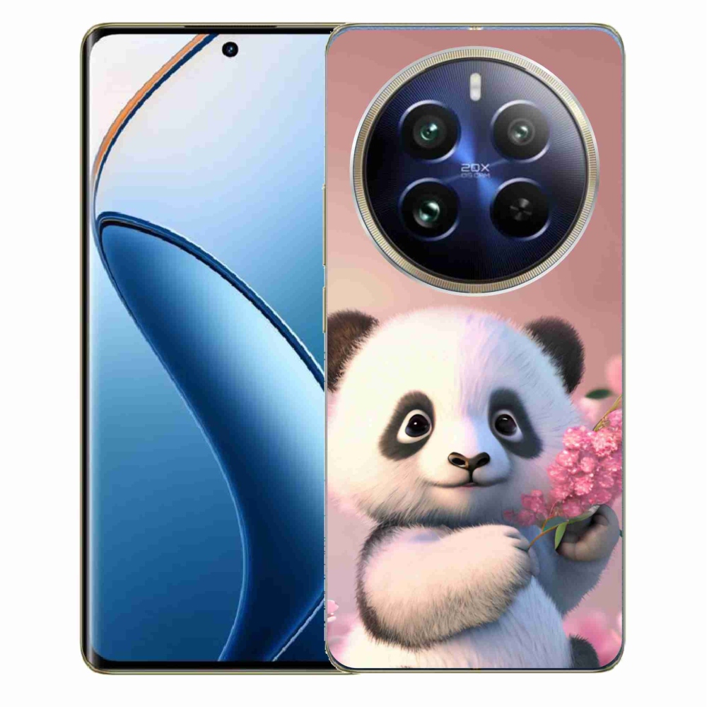 Gél borítás mmCase a Realme 12 Pro 5G/12 Pro+ 5G számára - aranyos panda
