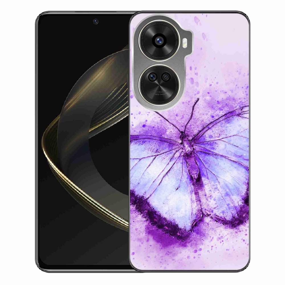 Gél borítás mmCase a Huawei Nova 12 SE számára - lila pillangó