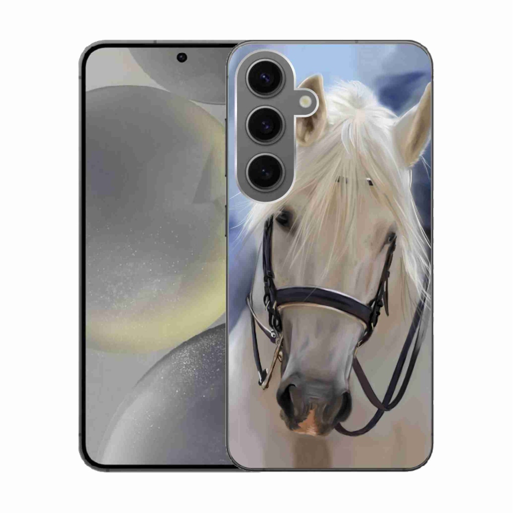 Zselés borítás mmCase Samsung Galaxy S24 készülékhez - fehér ló