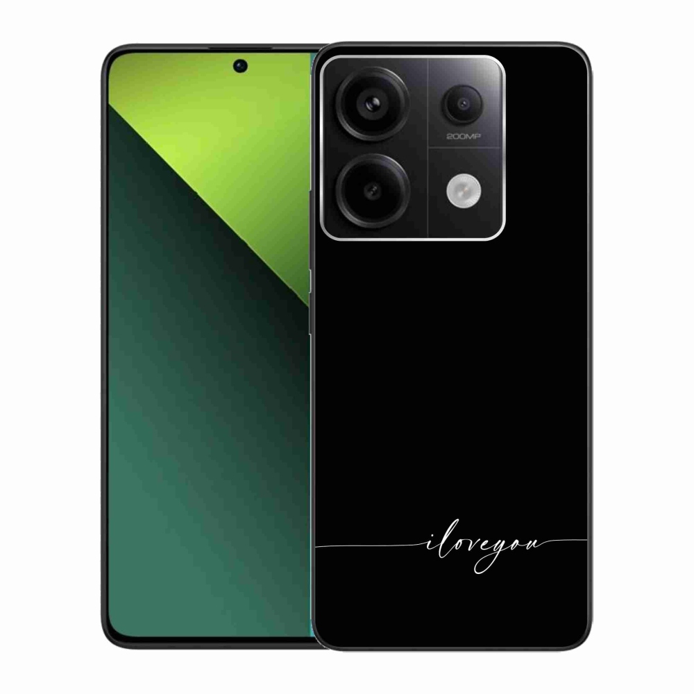 Gél borítás mmCase a Xiaomi Redmi Note 13 Pro 5G/Poco X6 5G - I love you fekete háttérrel