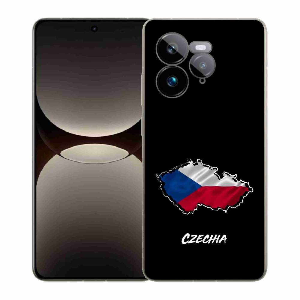 Gél borítás mmCase a Realme GT 7 Pro 5G-n - Csehország fekete háttérrel