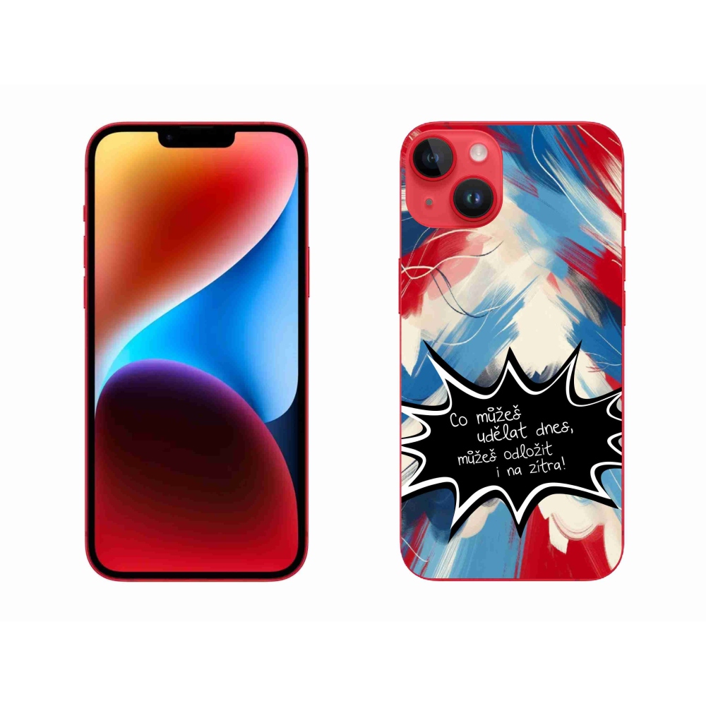 Gél borítás mmCase iPhone 14 Plus készülékhez - vicces szöveg 9 fekete háttér