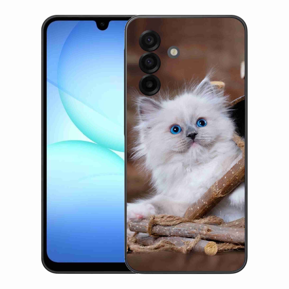 Gél védőhuzat mmCase Samsung Galaxy A17 4G/5G - fehér cica