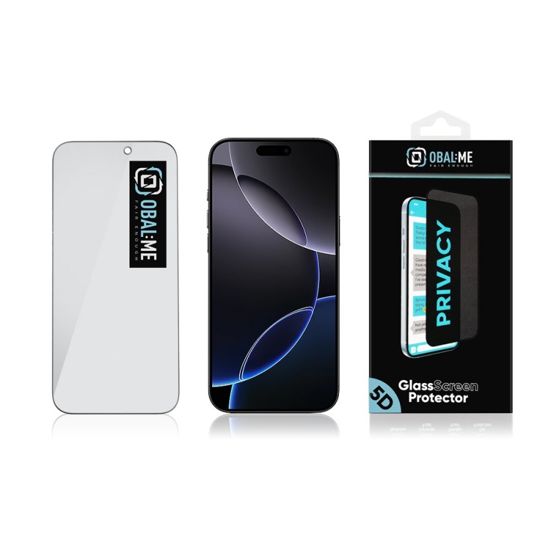 CSOMAG:ME Privacy 5D edzett üveg Apple iPhone 17 Pro Max Fekete