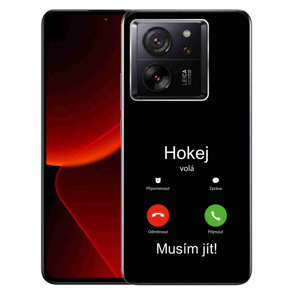 Gél borítás mmCase a Xiaomi 13T/13T Pro készülékhez - hoki hívások fekete háttérrel
