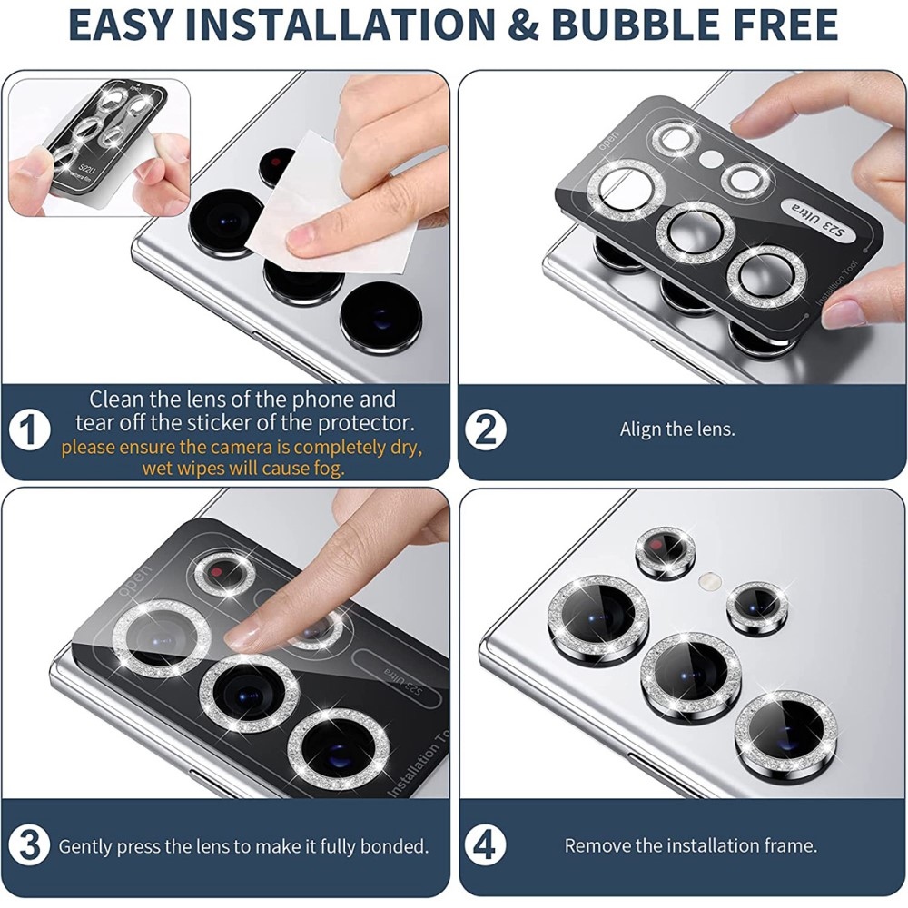 ENK Decor kamera lencse üveg Samsung Galaxy S25+ (különálló üveg) - ezüst