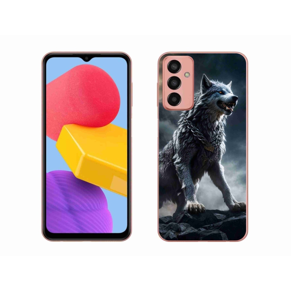 Zselés borítás mmCase Samsung Galaxy M13 készülékhez - farkas 1