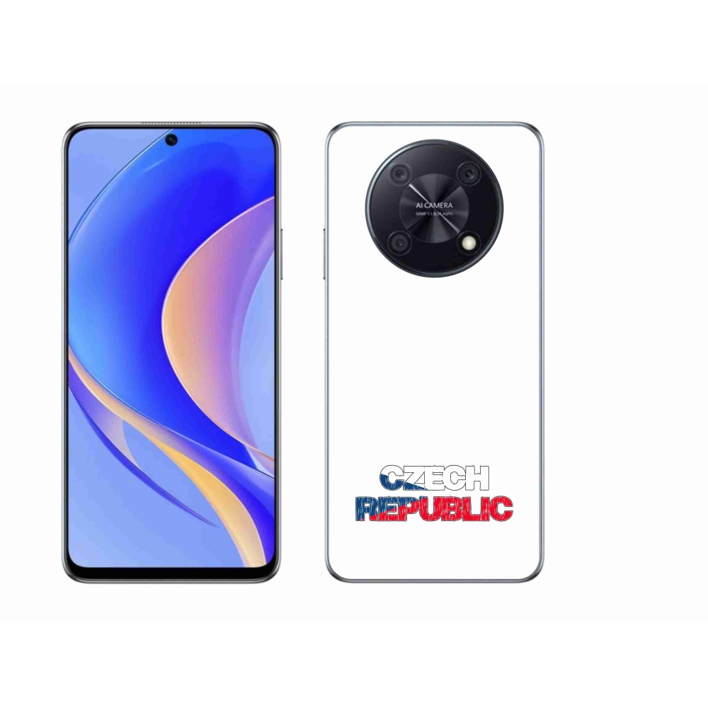 Gél borító mmCase a Huawei Nova Y90 - Csehország fehér háttérhez