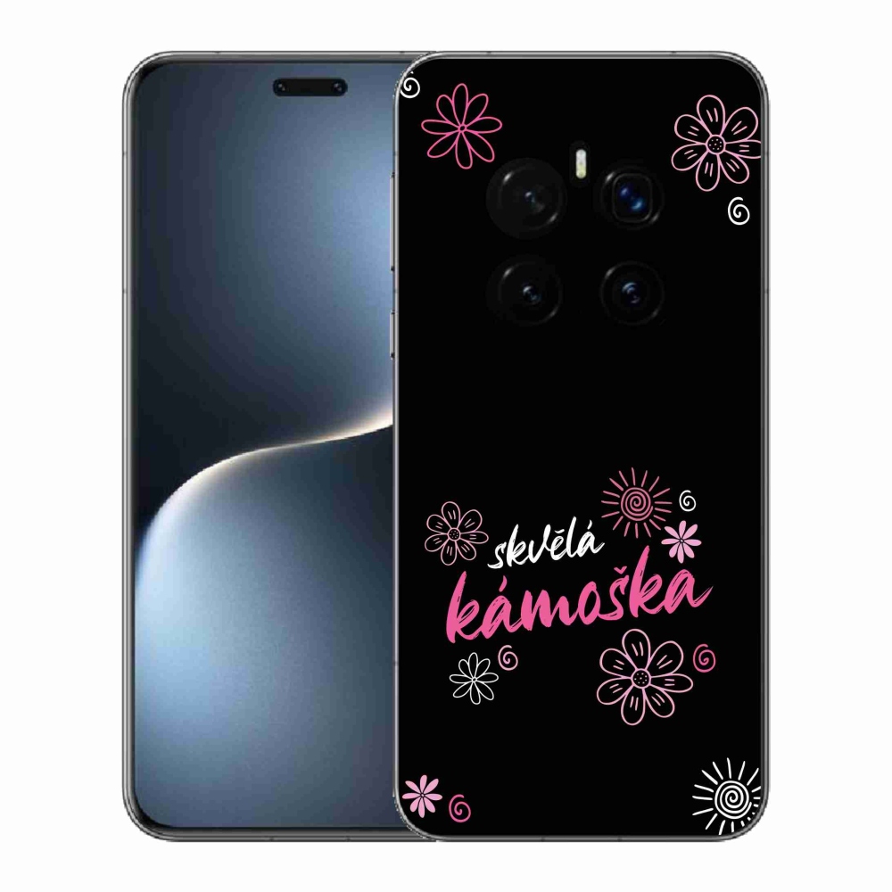 Gél borító mmCase a Honor Magic 7 Pro 5G-n - nagyszerű haver fekete háttérrel