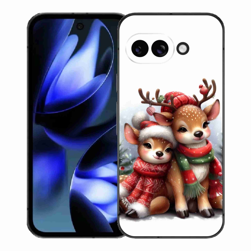 Gél borítás mmCase a Google Pixel 9a számára - Karácsonyi rénszarvas