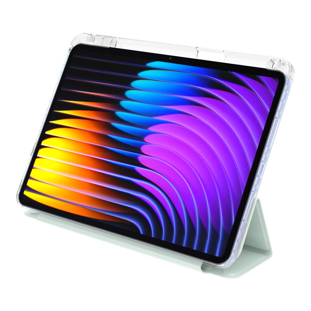 Origami intelligens pozicionáló tok Xiaomi Pad 7/7 Pro táblagéphez - világoszöld