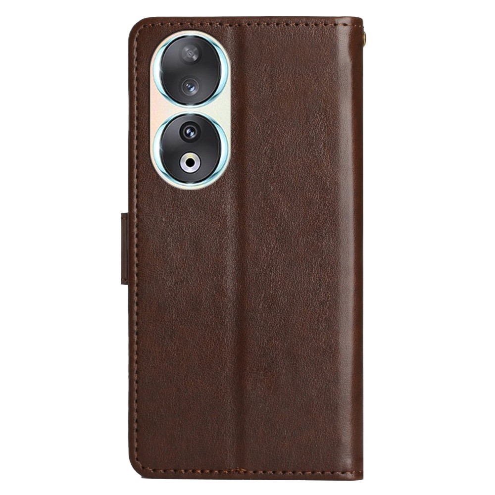 Virágok könyvtáska Honor 90 - barna