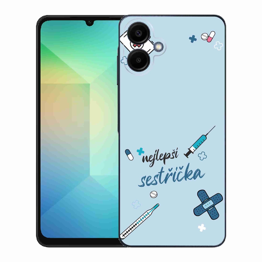 Gél borító mmCase Samsung Galaxy A06 4G - legjobb kishúg kék háttérrel