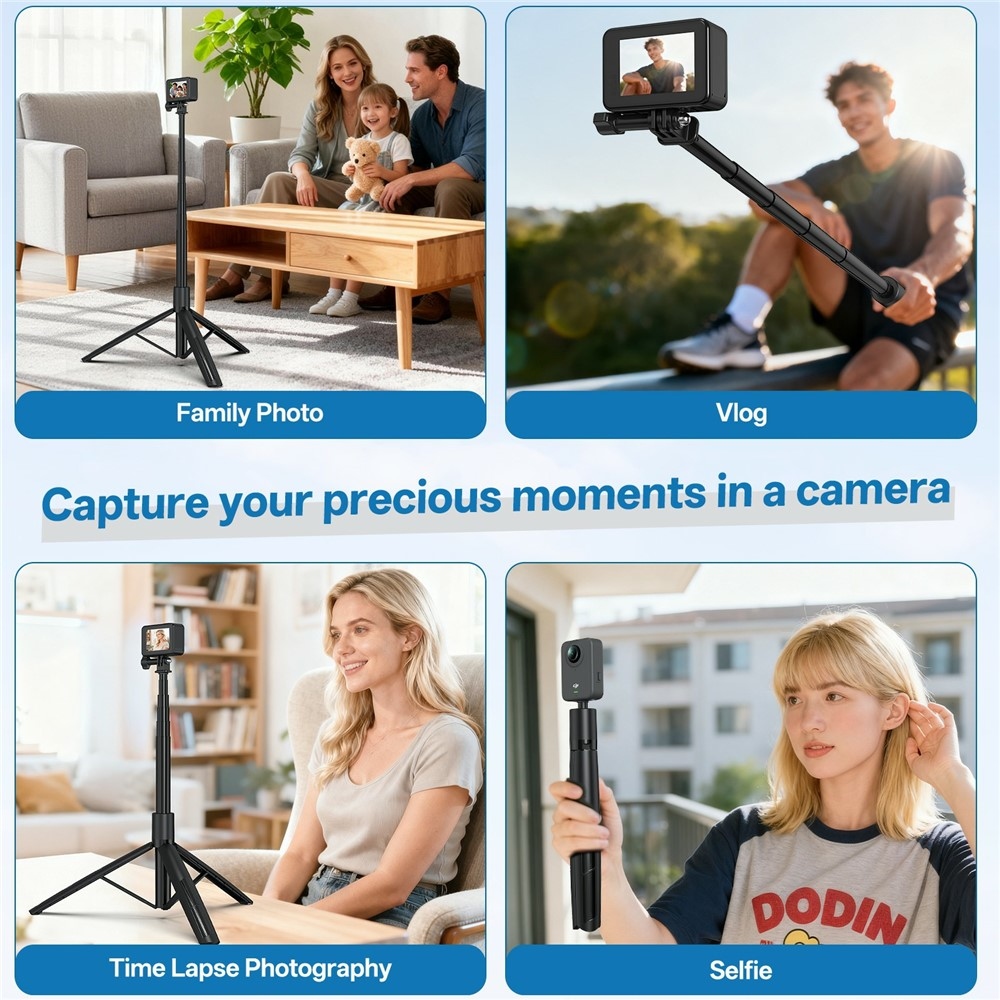 VRIG teleszkópos állvány és szelfibot 180 cm mágneses tartóval