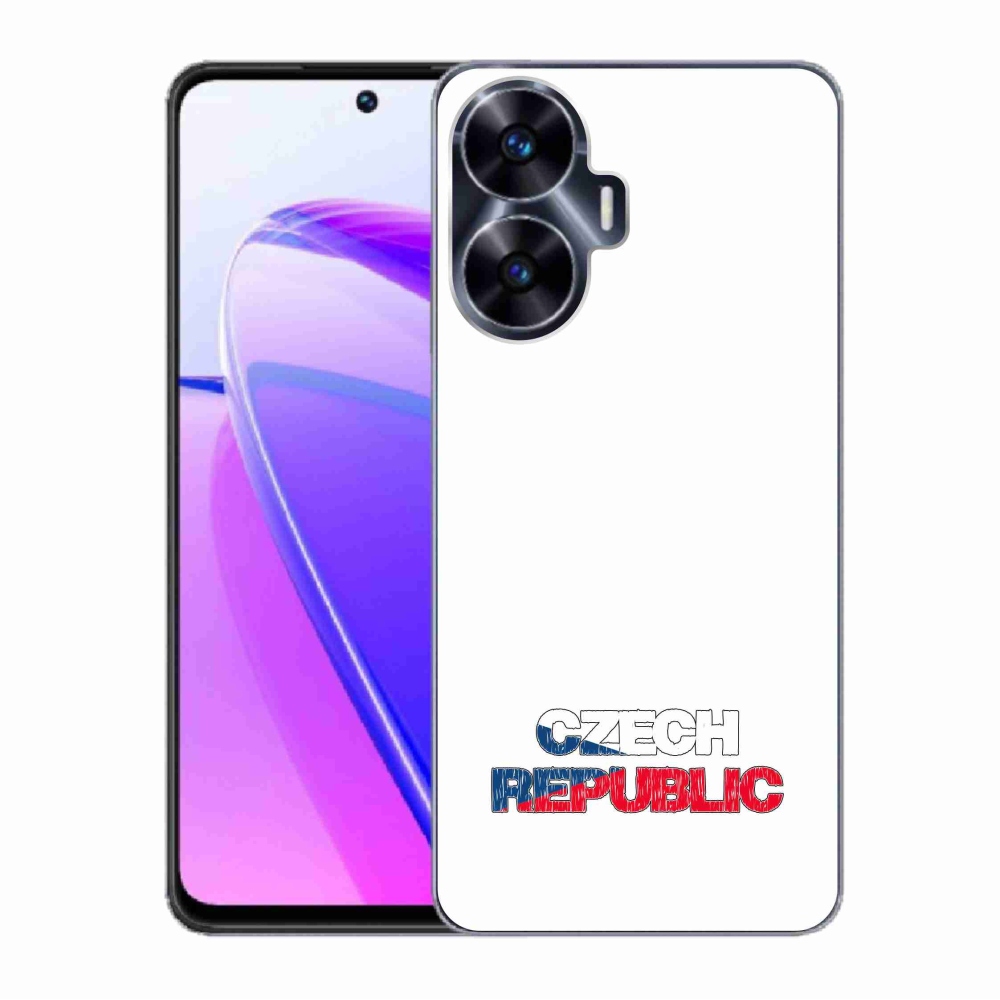 Gél borító mmCase a Realme C55 készülékhez - Csehország fehér háttér