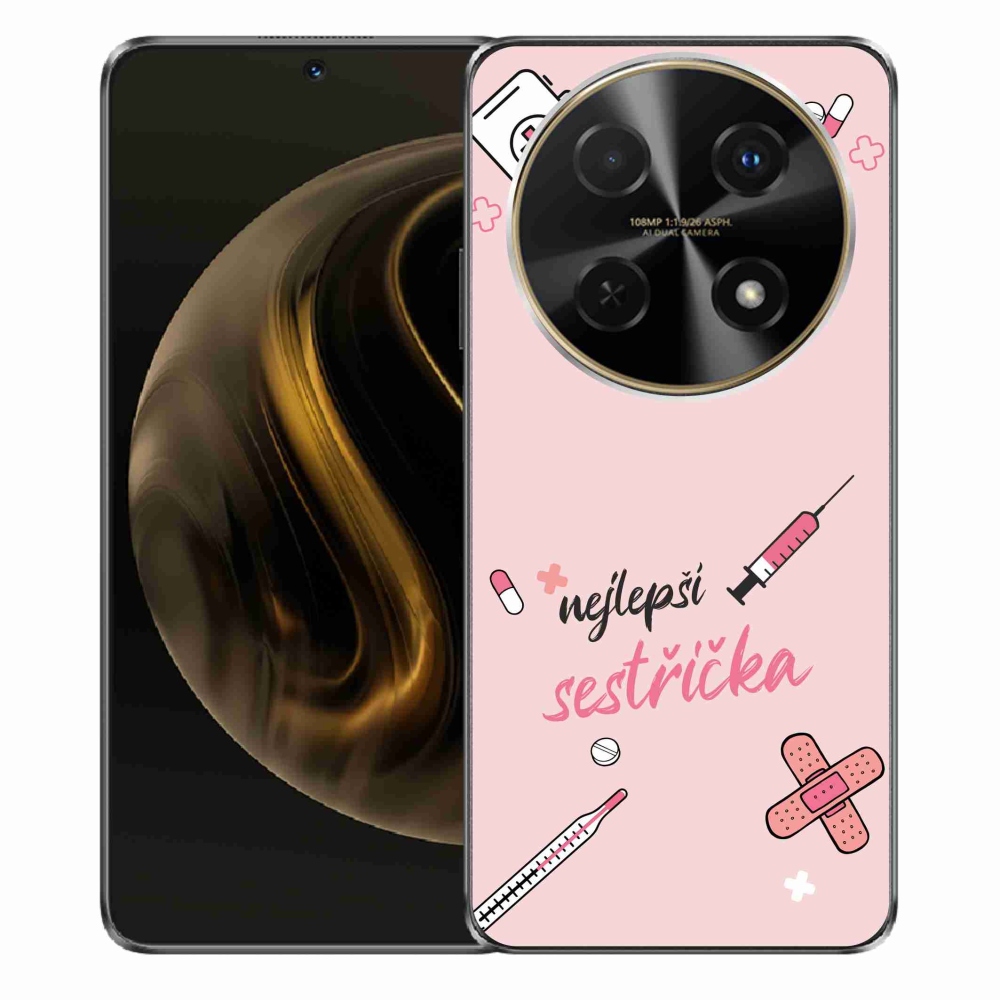 Gél borító mmCase a Huawei Nova 12i - legjobb kishúg rózsaszín háttérrel