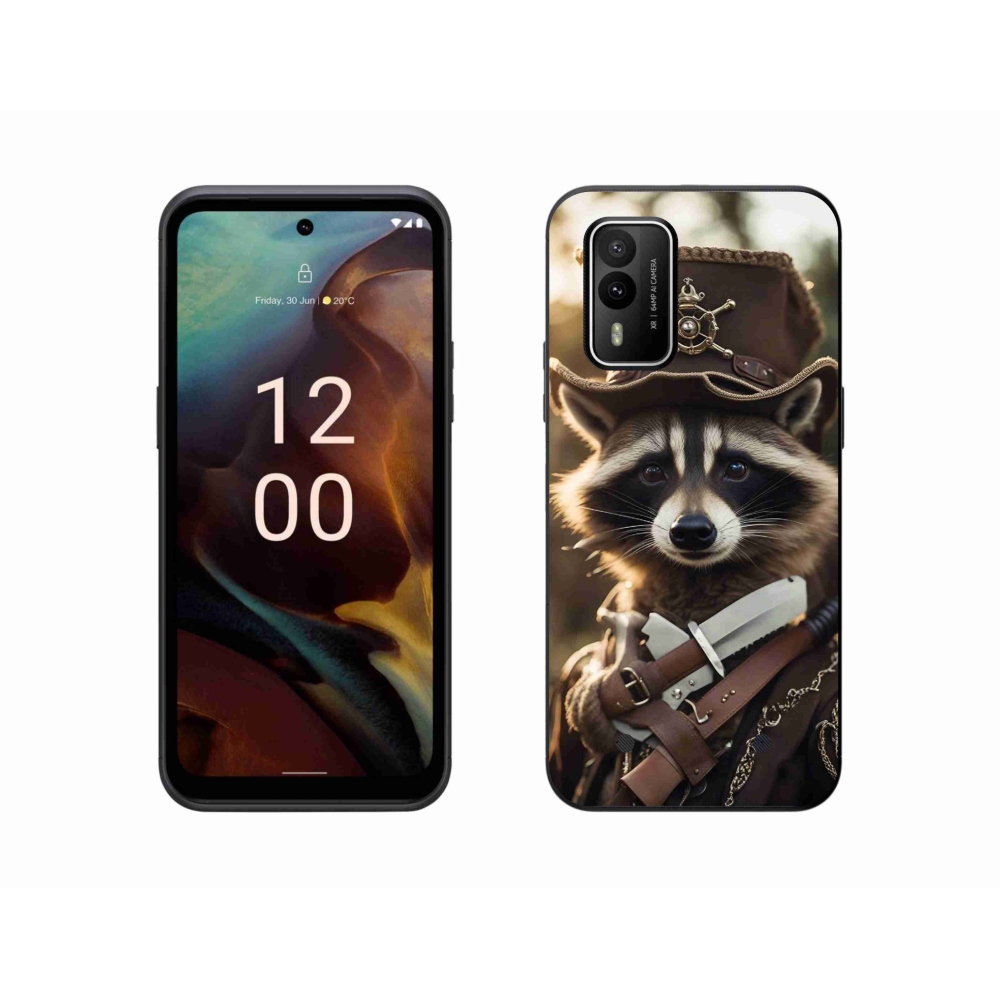 Zselés borító mmCase a Nokia XR21 készülékhez - mosómedve egyenruhában