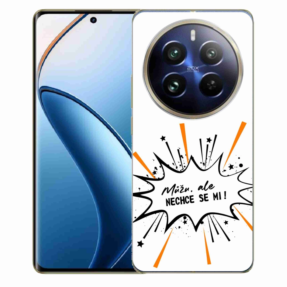 Gél borító mmCase a Realme 12 Pro 5G/12 Pro+ 5G számára - vicces szöveg 11 fehér háttér