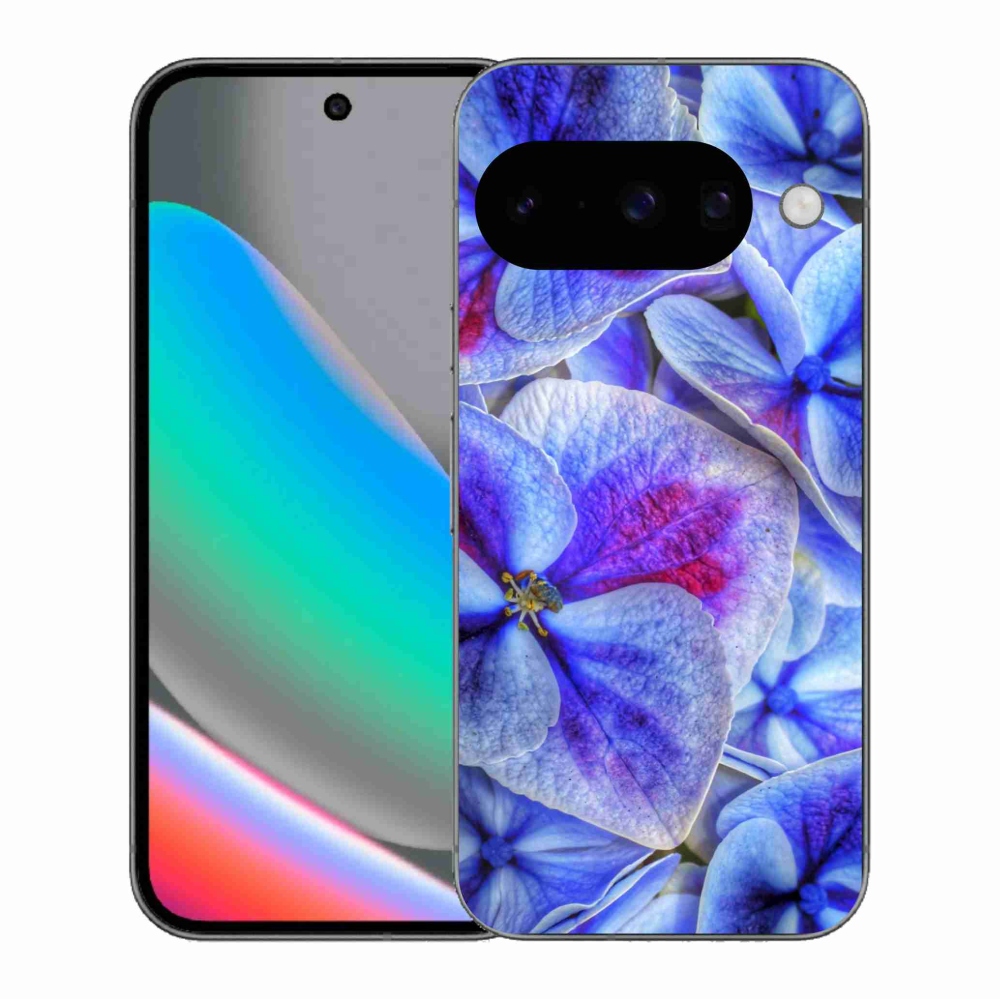 Gél védőhuzat mmCase a Google Pixel 10 készülékhez - kék virágok 1