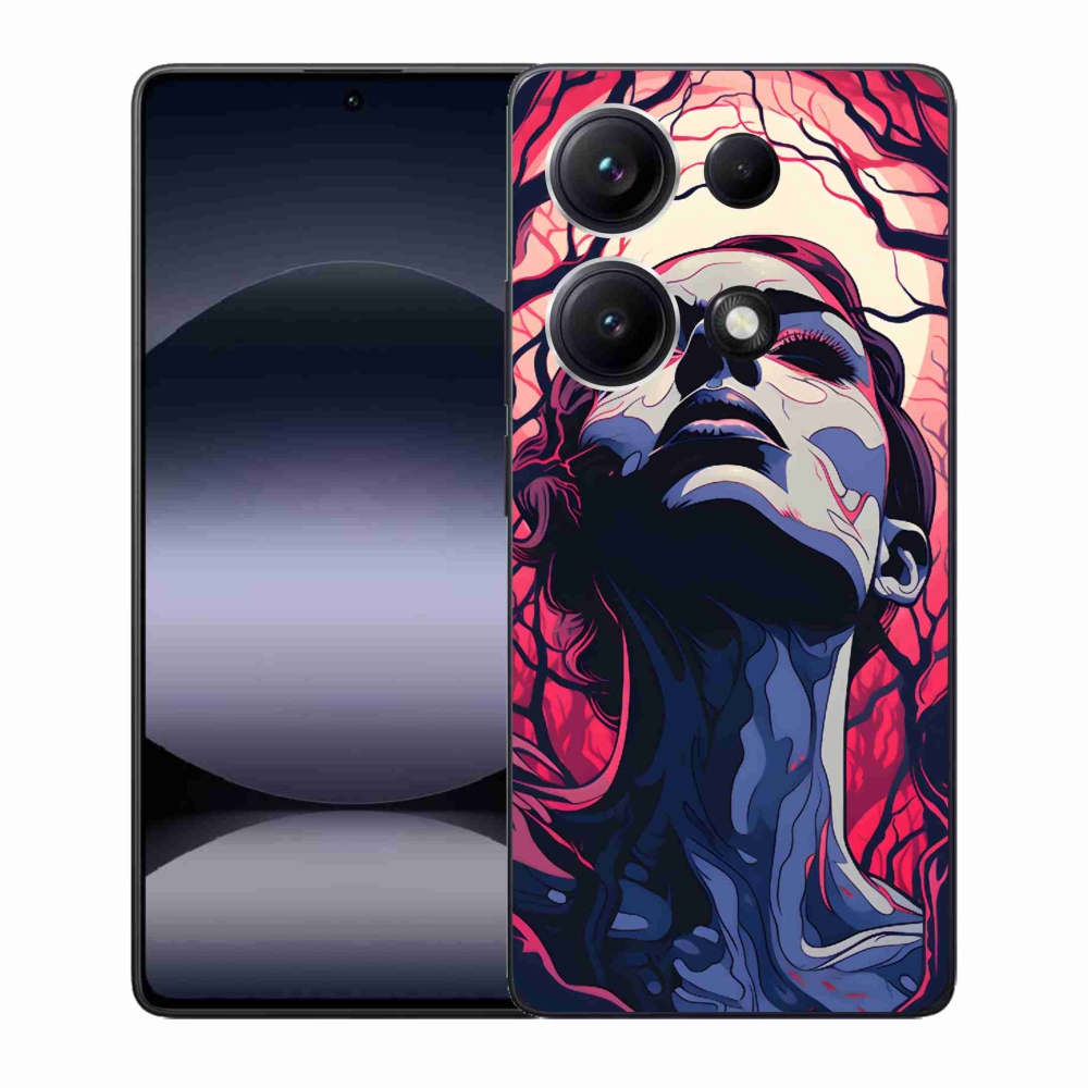 Gél borítás mmCase a Xiaomi Redmi Note 14S-hez - absztrakt arc