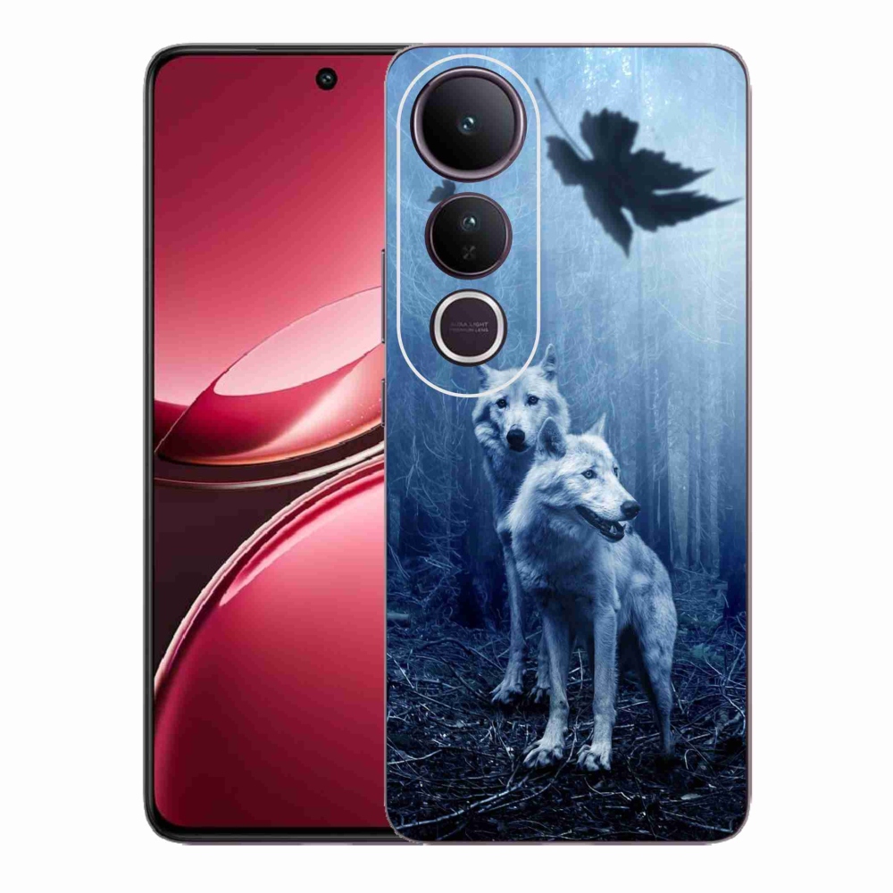 Gél borítás mmCase a Vivo V50 Lite 4G/5G-hez - farkasok az erdőben