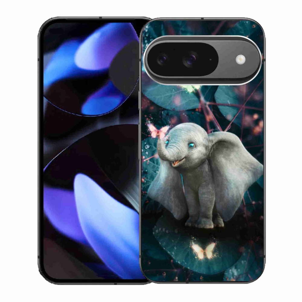 Gél borítás mmCase a Google Pixel 9/9 Pro számára - aranyos elefánt