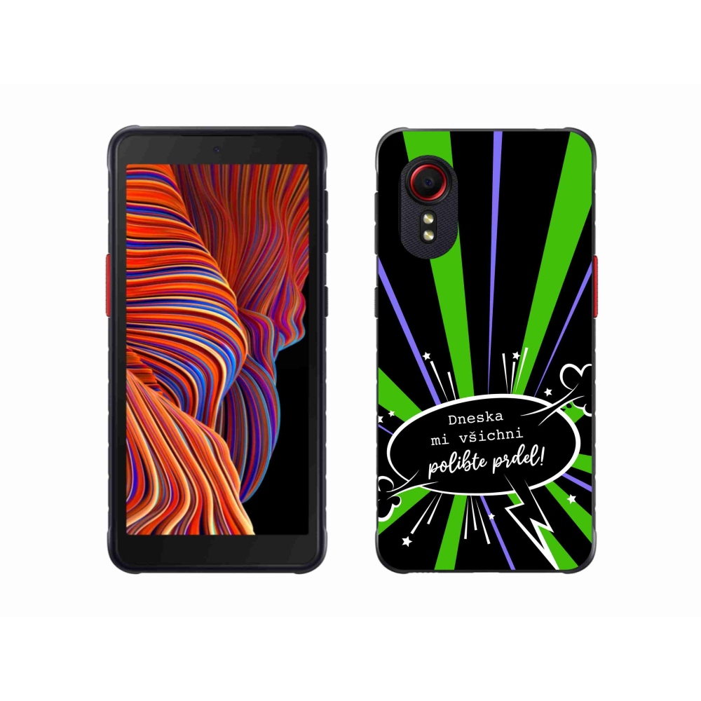 Gél borító mmCase Samsung Galaxy Xcover 5 készülékhez - vicces szöveg 15 fekete háttér