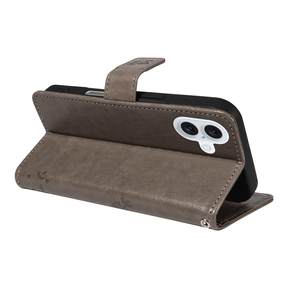 Fák könyvtáska iPhone 17 készülékhez - szürke