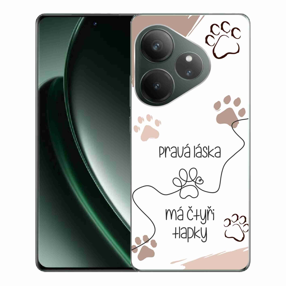 Zselés borítás mmCase a Realme GT 6 5G/GT 6T 5G készülékhez - kutyamotívum 1 fehér háttér