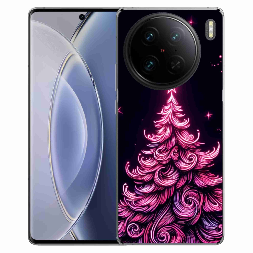 Gél borítás mmCase a Vivo X90 Pro-n - neon karácsonyfa 2
