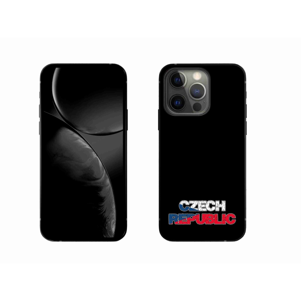 Zselés borítás mmCase iPhone 13 Pro 6.1 - Csehország fekete háttérrel