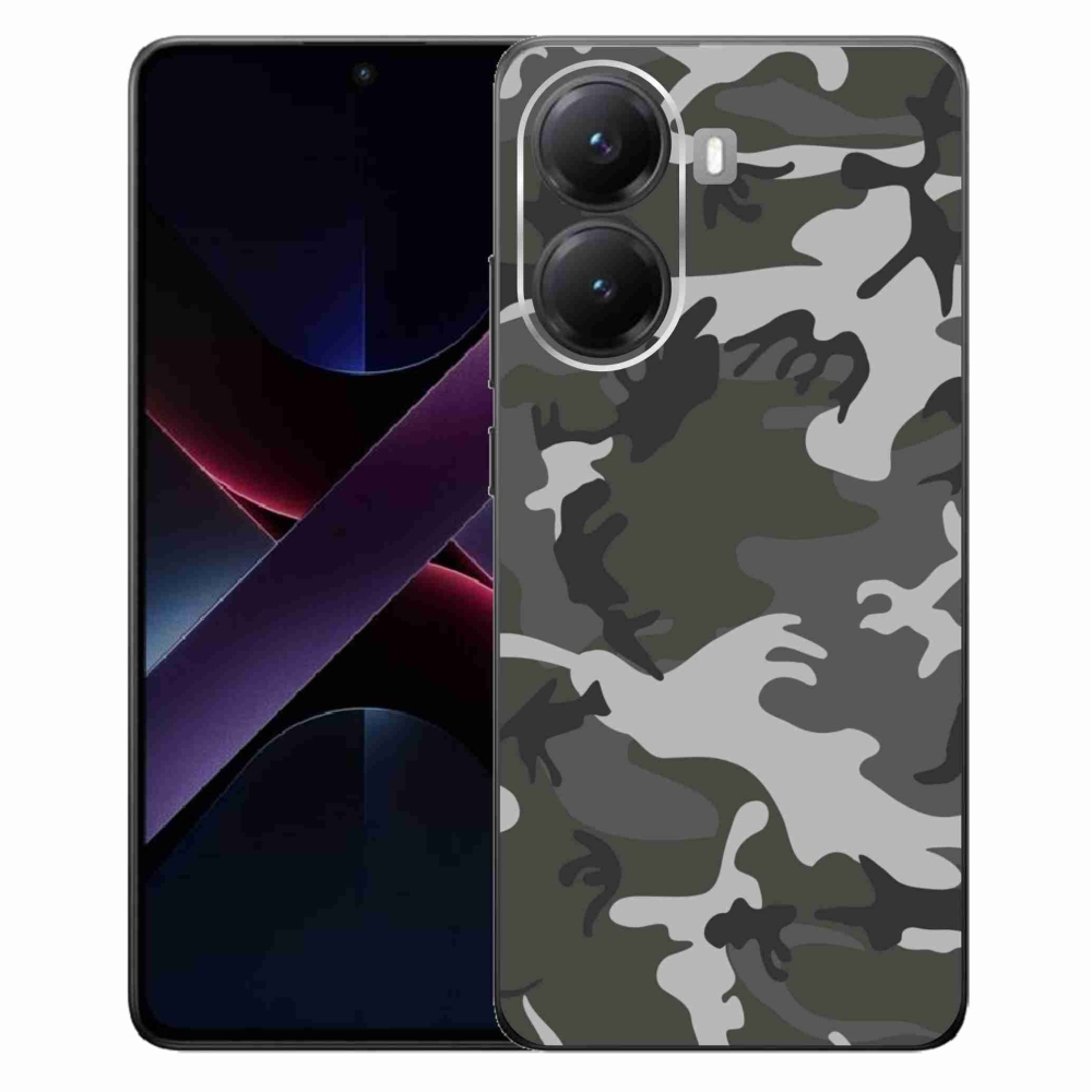 Gél borítás mmCase a Xiaomi Poco X7 Pro 5G számára - álcázó mintázat