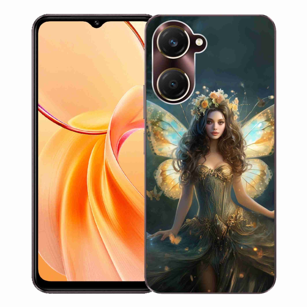 Gél borító mmCase a Vivo Y28s 5G-hez - pillangó nő