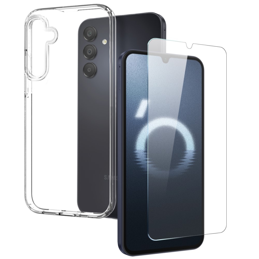 NORTHJO átlátszó zselés tok + edzett üveg Samsung Galaxy A16 4G/5G - átlátszó